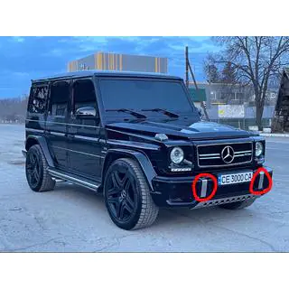 Edelstahl Einsätze für Stoßstange (2 Stk, AMG) Mercedes G class W463 1990-2018 Foto 2