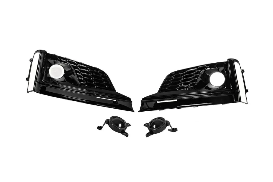 Audi A5 2016-2025 Nebelscheinwerfergitter mit Nebelscheinwerfern (2016-2019, 2 Stk., Schwarz) Image