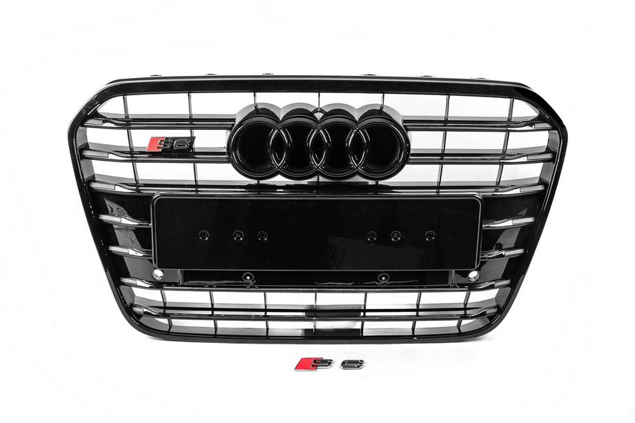 Audi A6 C7 2011-2017 Frontgrill schwarz mit schwarzem Rahmen S-Style (2011-2014) Foto 1