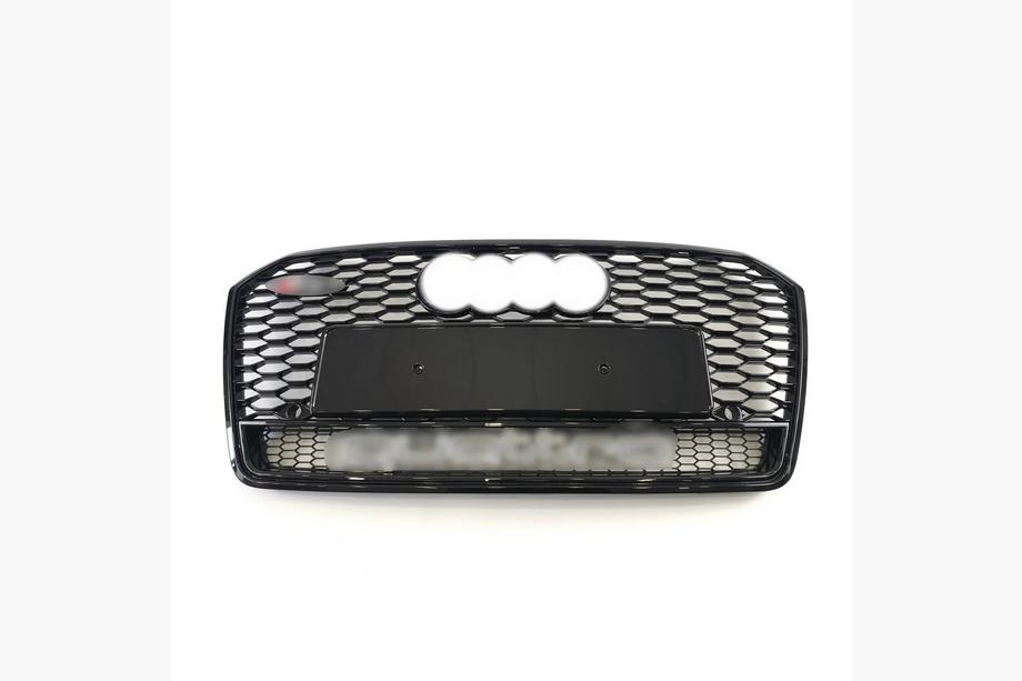 Audi A7 2010-2018 Frontgrill RS-Style mit Quattro Schriftzug (2015-2018, schwarz) Foto 2