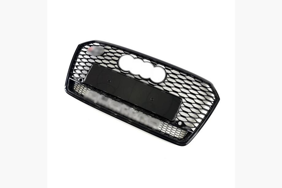 Audi A7 2010-2018 Frontgrill RS-Style mit Quattro Schriftzug (2015-2018, schwarz) Foto 1