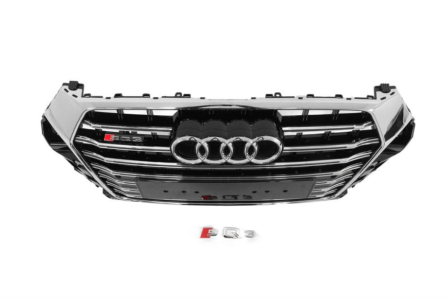 Audi Q3 2011-2019 Frontgrill RSQ-Style (2015-2019, schwarz mit Chrom) Foto 4