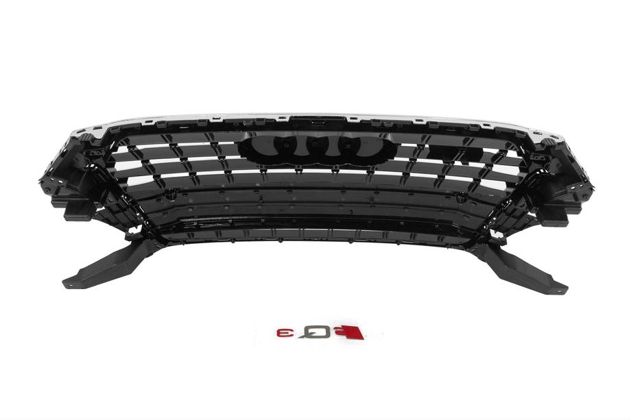 Audi Q3 2011-2019 Frontgrill RSQ-Style (2015-2019, schwarz mit Chrom) Foto 6
