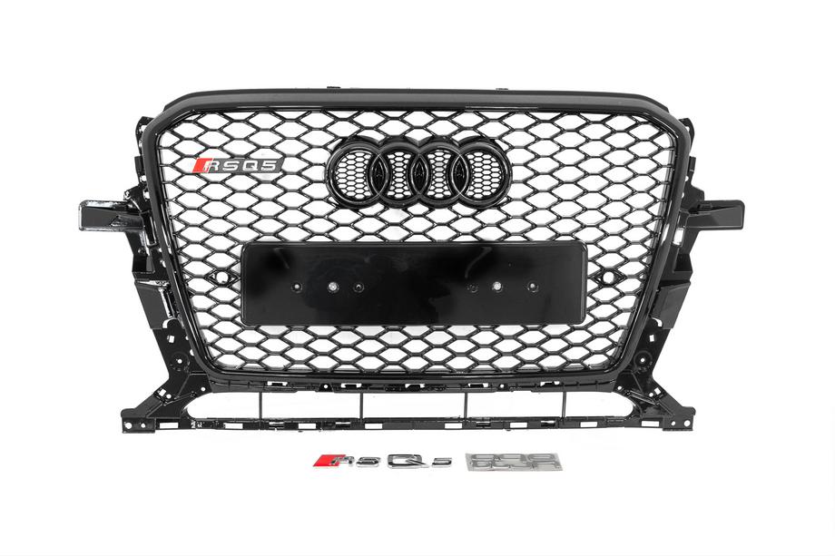 Audi Q5 2008-2017 Frontgrill RSQ-Style mit Quattro Schriftzug (2012-2017, schwarz) Foto 1