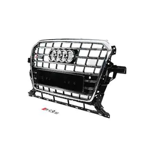 Frontgrill SQ-Style (2012-2017, schwarz mit Chrom) Foto 2