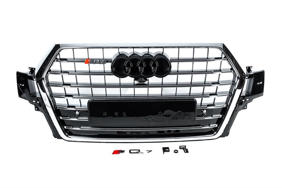 Audi Q7 2015–2026 Frontgrill SQ7-Style (2015-2019, schwarz mit Chrom) Image