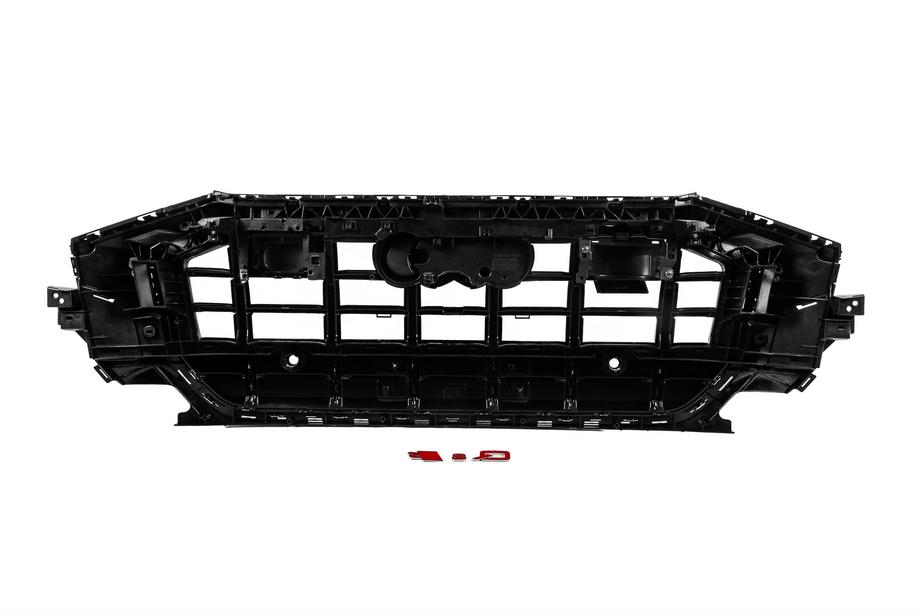 Audi Q8 2018- Frontgrill SQ-Style (2018-2023, schwarz mit Chrom) Foto 4