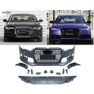 Frontstoßstange mit schwarzem Grill RS6-Style (2011-2014) Foto 2
