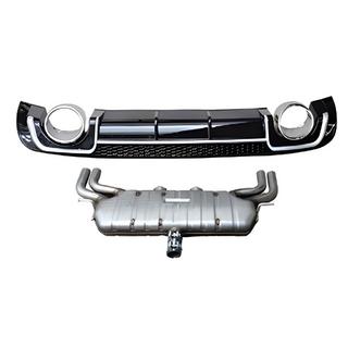 Heckdiffusor mit Endrohren V-2 (für S/S-Line, 2012-2020) Audi A3 2012-2020