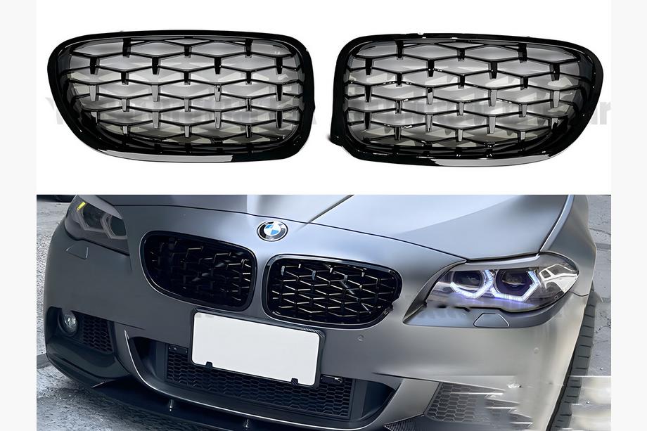 BMW 5 Series F10/F11 2010–2016 Nieren Diamond Black (Schwarz Glanz) Foto 5