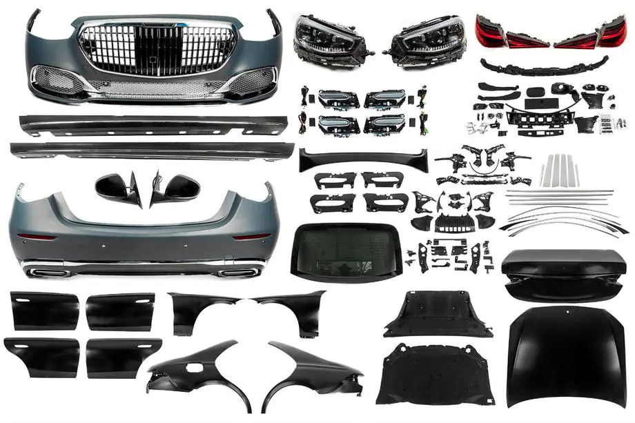 Mercedes S-class W221 2005-2013 Facelift Komplettset auf W223 Maybach (mit Türgriffen und Einsätzen) Image