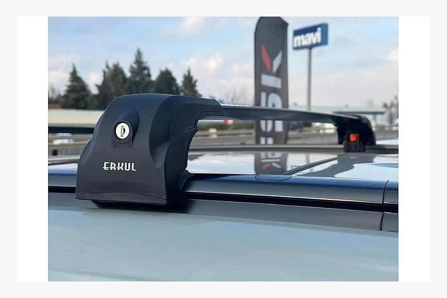 Querträger für integrierte Dachreling mit Schlüssel Ecem V2 (2 Stk) bis 110 cm, Grau Image