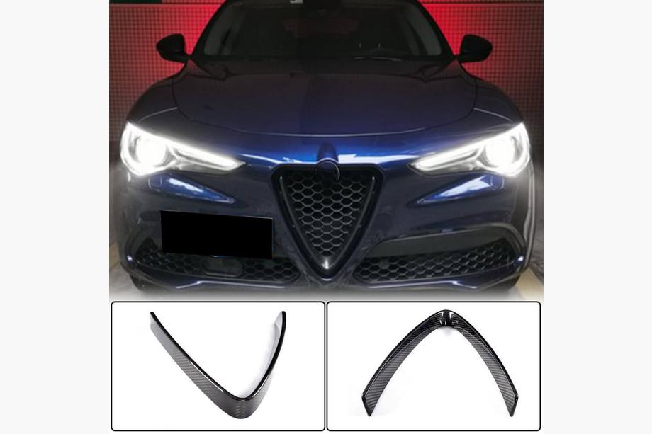 Alfa Romeo Stelvio 2016- Kühlergrill Abdeckung (2017-2023, Trockencarbon) Foto 1