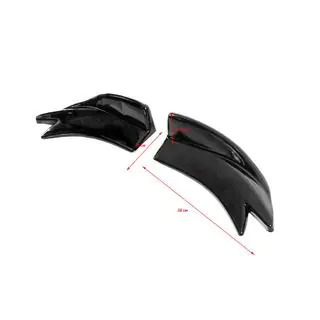 Universelle Flap Aufsätze für Heckstoßstange Typ-F (2 Stk, Schwarz Glanz, ABS-Kunststoff) Foto 2