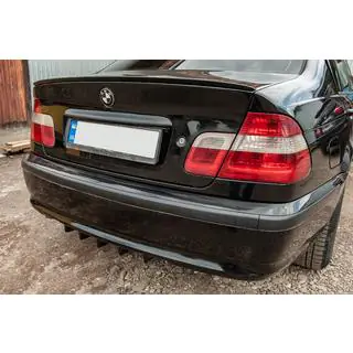 Universeller Heckdiffusor Typ-E (Schwarz Glanz, ABS-Kunststoff) Foto 1