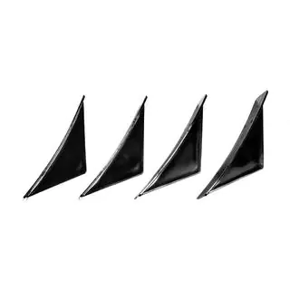 Universeller Heckdiffusor Typ-G (4 Stk, Schwarz Glanz, ABS-Kunststoff) Foto 3