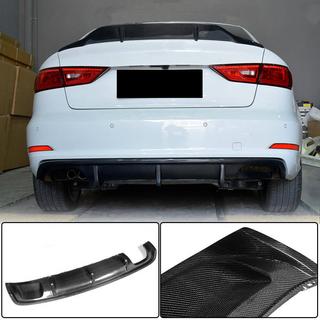 Heckstoßstangen-Diffusor V2 (für Base Sedan 2012-2016, Carbon) Audi A3 2012-2020 Foto 1