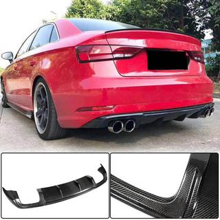 Heckstoßstangen-Diffusor (für Base Sedan 2017-2020, Carbon) Audi A3 2012-2020 Foto 1
