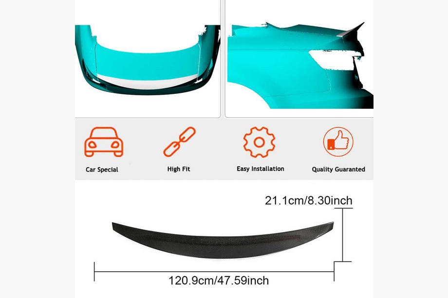 Audi A4 B9 2015-2024 Spoiler V1 (für Sedan, Carbon) Foto 4