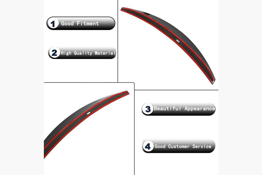 Audi A4 B9 2015-2024 Spoiler V1 (für Sedan, Carbon) Foto 5