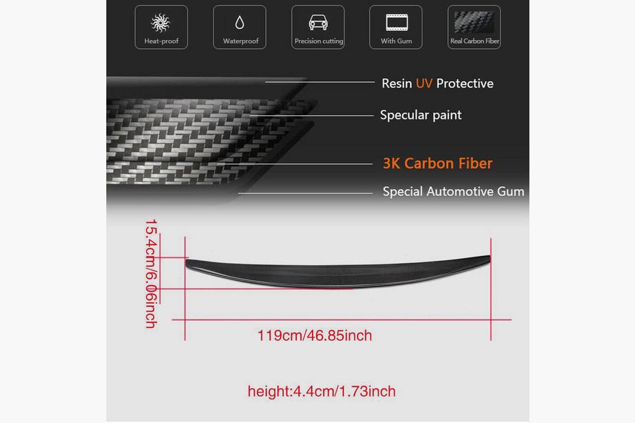 Audi A5 2007-2015 Heckspoiler V5 (für Coupe, Carbon) Foto 5