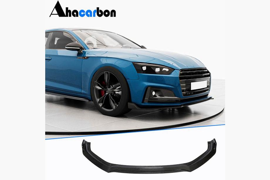 Audi A5 2016-2025 Frontstoßstange Lippe V2 Aufsatz (für S-Line 2016-2020, Carbon) Image