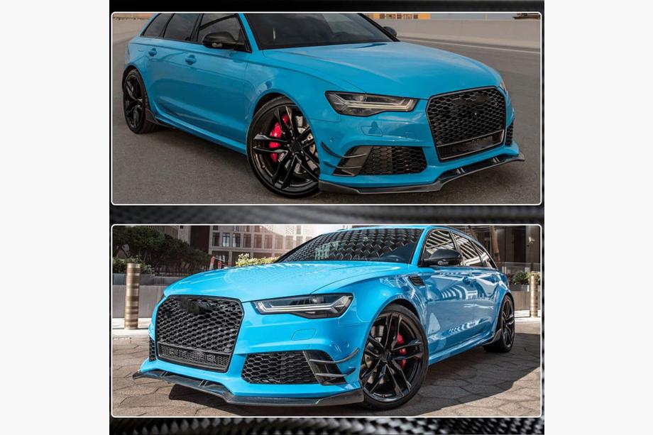 Audi A6 C7 2011-2017 Frontstoßstangen Abdeckungen (für RS6, 4 Stk, Carbon) Foto 3
