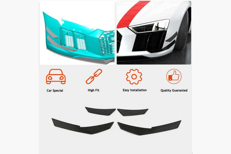 Audi R8 2015- Frontstoßstangenaufsätze V3 (2015-2020, Carbon) Foto 2