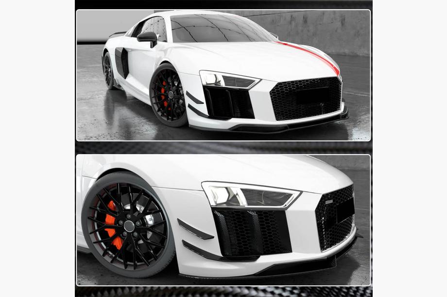 Audi R8 2015- Frontstoßstangenaufsätze V3 (2015-2020, Carbon) Foto 5