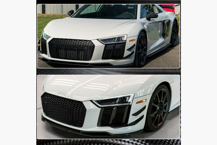 Audi R8 2015- Frontlippe Lip V3 für Frontstoßstange (2015-2020, Carbon) Foto 4