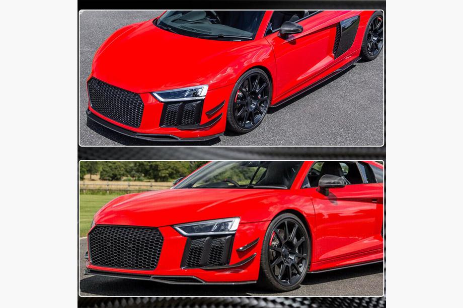 Audi R8 2015- Frontlippe Lip V3 für Frontstoßstange (2015-2020, Carbon) Foto 5