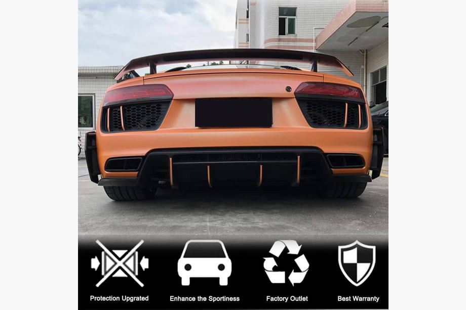 Audi R8 2015- Heckstoßstangen-Splitter V2 (2015-2020, Carbon) Foto 3
