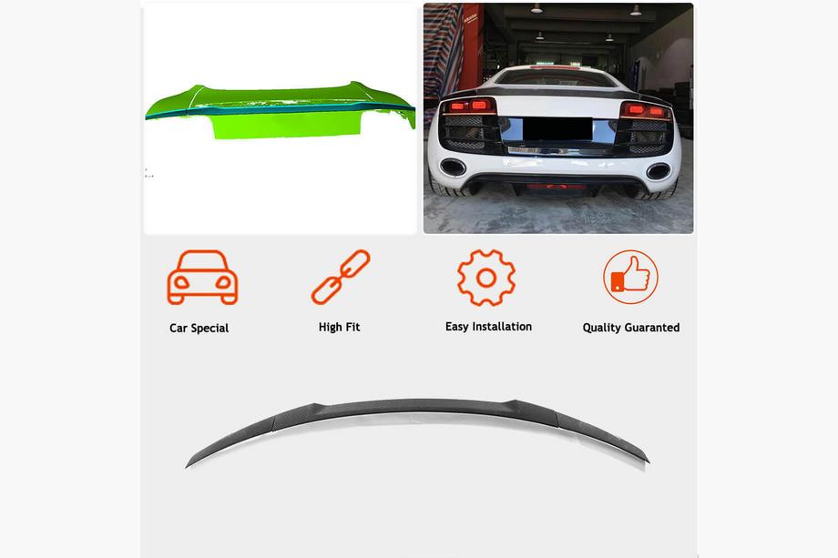 Audi R8 2006-2015 Heckspoiler V2 (Carbon) Foto 3