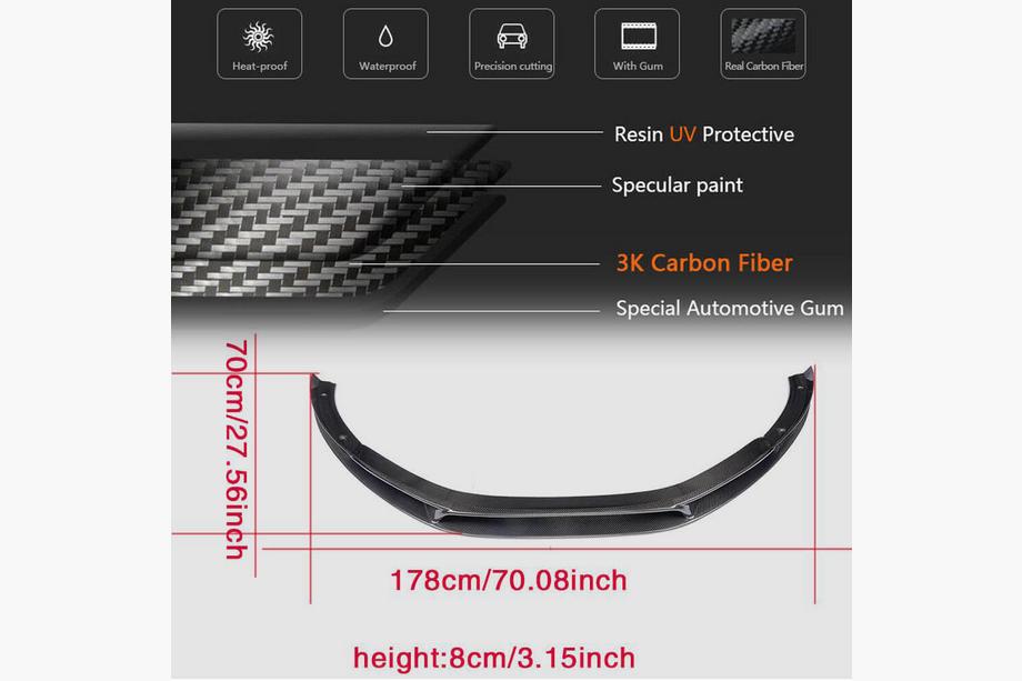Audi R8 2006-2015 Frontlippe Stoßstange (Carbon) V2 Foto 5