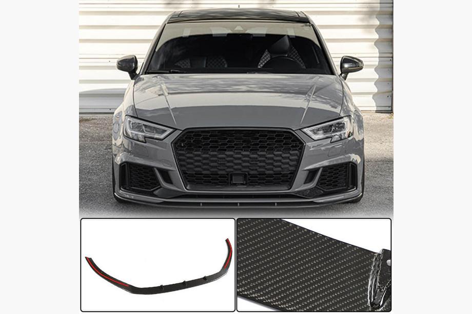 Audi A3 2012-2020 Frontstoßstangen-Lippe V5 (für RS3 Sedan 2017-2020, Carbon) Foto 1