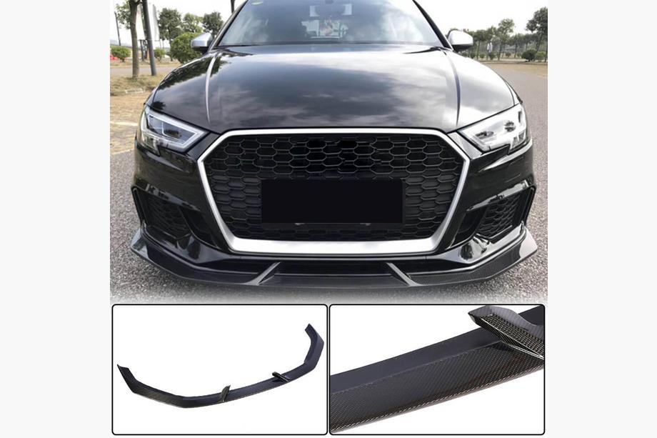 Audi A3 2012-2020 Frontstoßstangen-Lippenspoiler V4 (für RS3 Sedan 2017-2020, Carbon) Foto 3