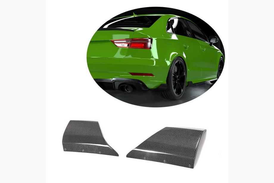 Audi A3 2012-2020 Heckstoßstangen-Flaps (für RS3 Sedan 2017-2019, Carbon) Foto 1