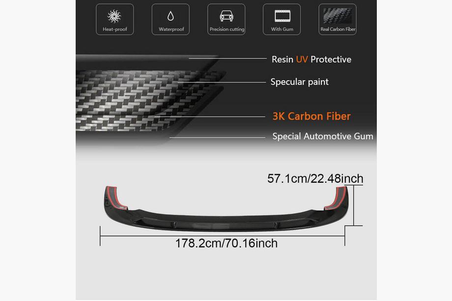 Audi A3 2020- Frontspoilerlippe (für RS Sedan, Carbon) Foto 4