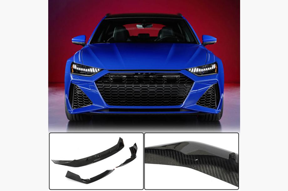 Audi A6 C8 2018–2025 Frontstoßstangen Lippe Aufsatz (für RS6, Carbon) Image