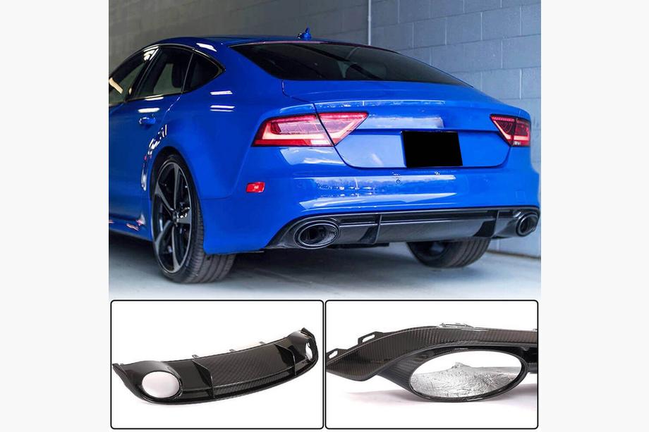 Audi A7 2010-2018 Heckdiffusor Stoßstange (Carbon) Image