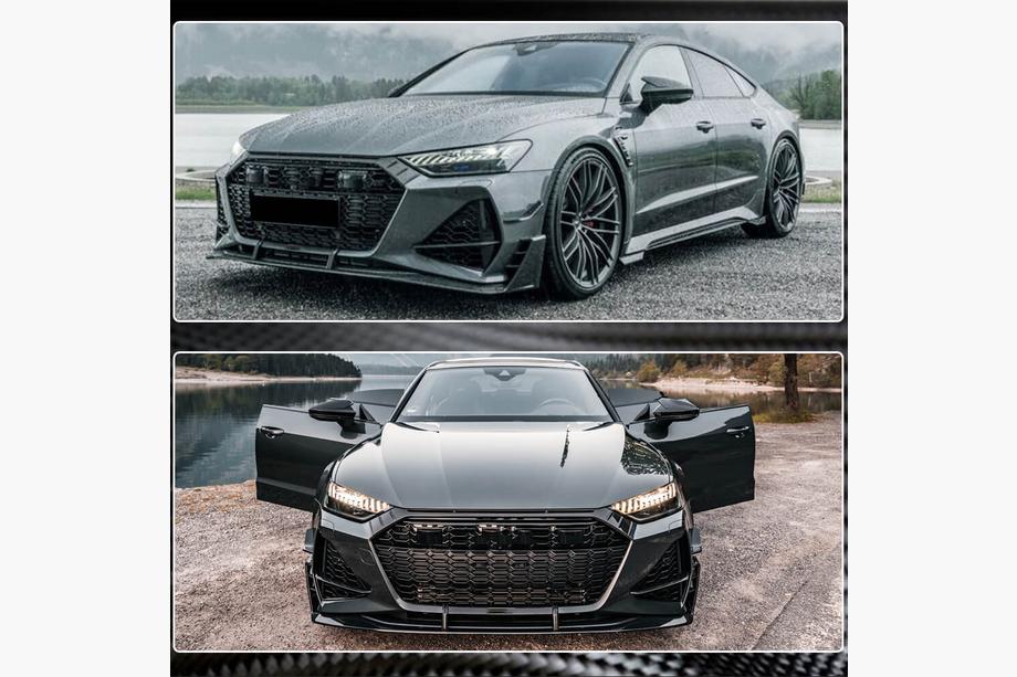 Audi A7 2018- Abdeckungen für Lufteinlässe Frontstoßstange V1 (für RS7 2018-2022, Trockencarbon) Foto 5
