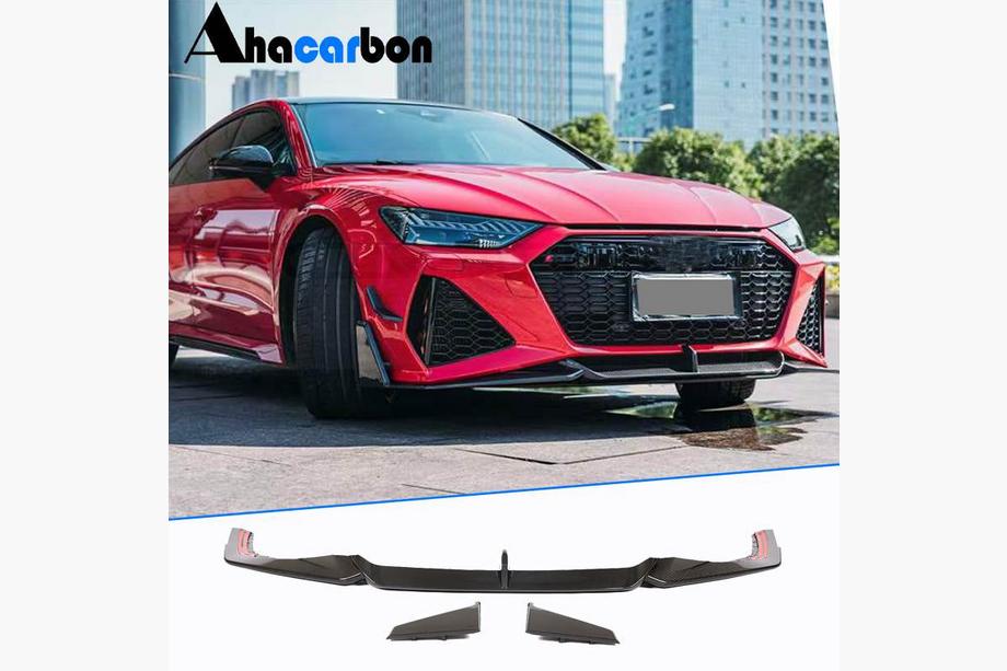 Audi A7 2018- Frontstoßstangen Lippe V2 (für RS7, Trockencarbon) Image