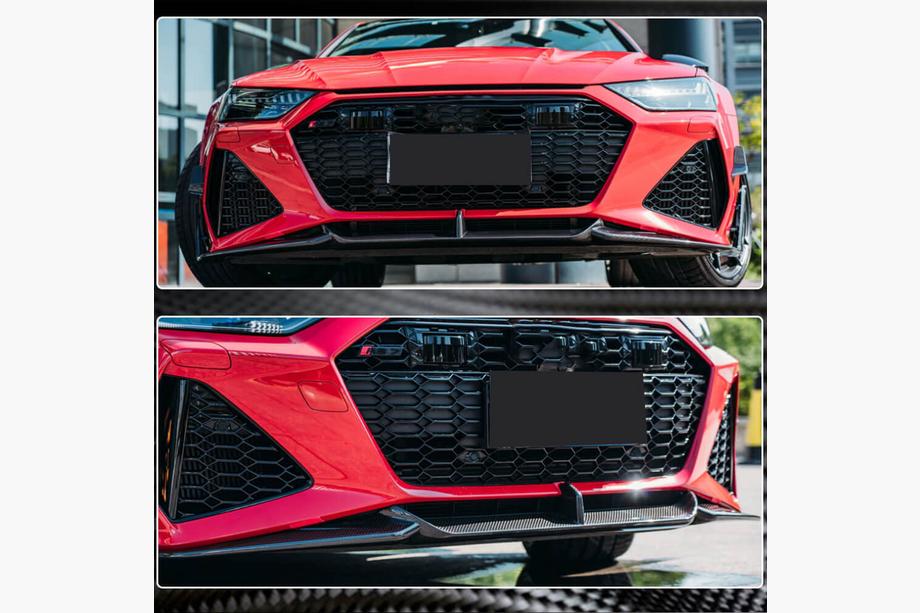 Audi A7 2018- Frontstoßstangen Lippe V2 (für RS7, Trockencarbon) Foto 3