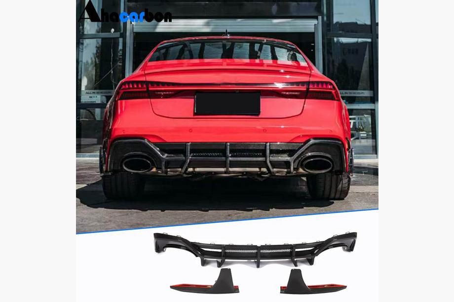 Audi A7 2018- Heckdiffusor Stoßstange (für RS7 2018-2022, Trockencarbon) Image