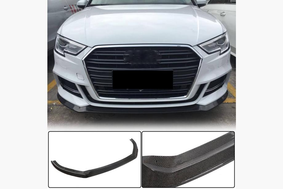 Audi A3 2012-2020 Frontlippe Lip V5 (für S-Line Sedan 2017-2020, Carbon) Foto 1