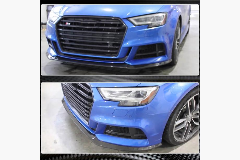Audi A3 2012-2020 Frontlippe Lip V5 (für S-Line Sedan 2017-2020, Carbon) Foto 4