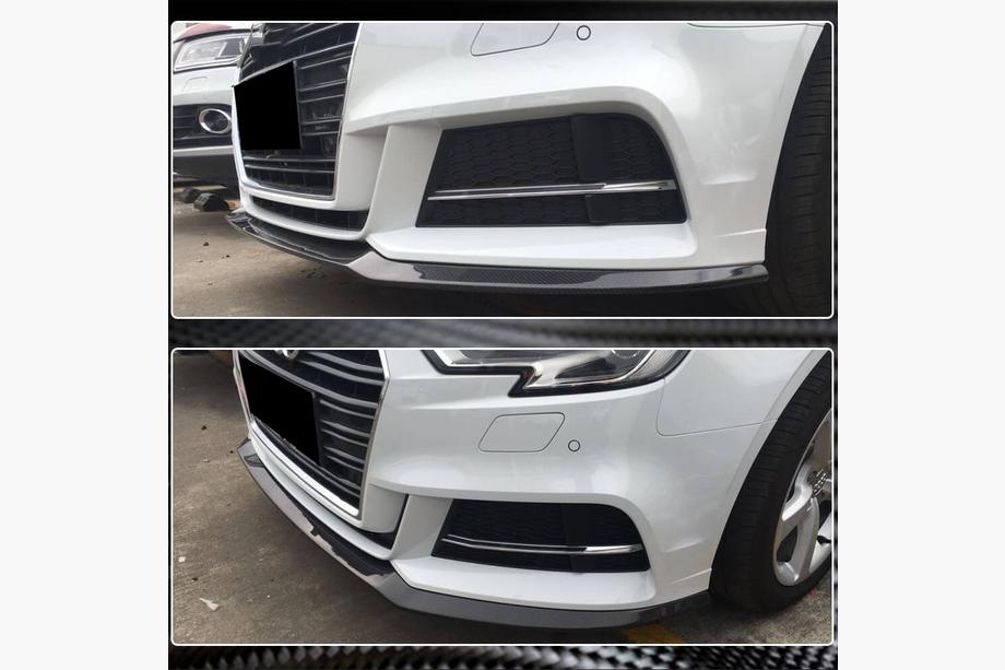 Audi A3 2012-2020 Frontlippe Lip V5 (für S-Line Sedan 2017-2020, Carbon) Foto 5