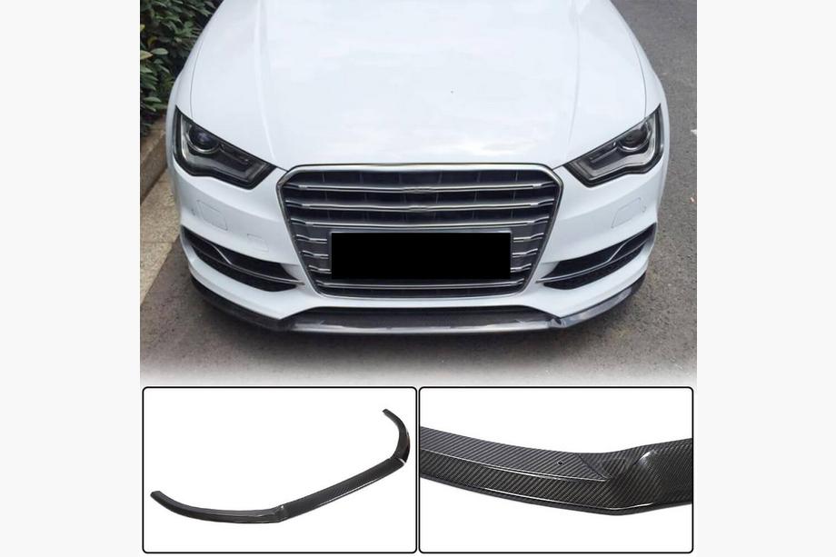 Audi A3 2012-2020 Frontstoßstangen-Lippe Lip V1 (für S-Line Sedan 2012-2016, Carbon) Foto 1