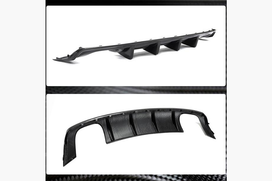 Audi A3 2012-2020 Heckstoßstangen-Diffusor V3 (für S-Line Sedan 2012-2016, Carbon) Foto 4