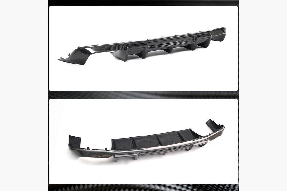 Audi A3 2012-2020 Heckstoßstangen-Diffusor V1 (für S-Line Sedan 2012-2016, Carbon) Foto 4